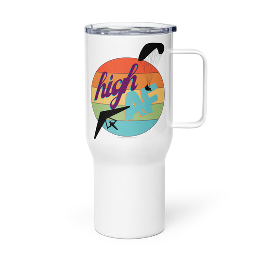 High AF Travel mug with a handle